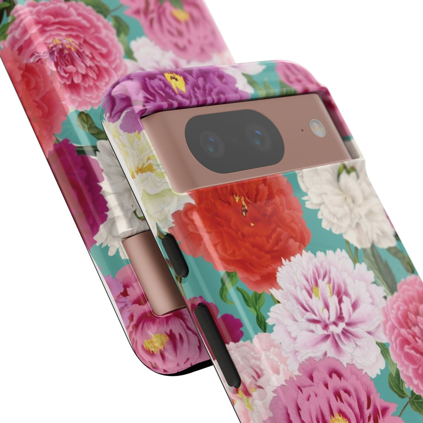 Coque de téléphone renforcée Floral Peony — Housse botanique protectrice pour iPhone