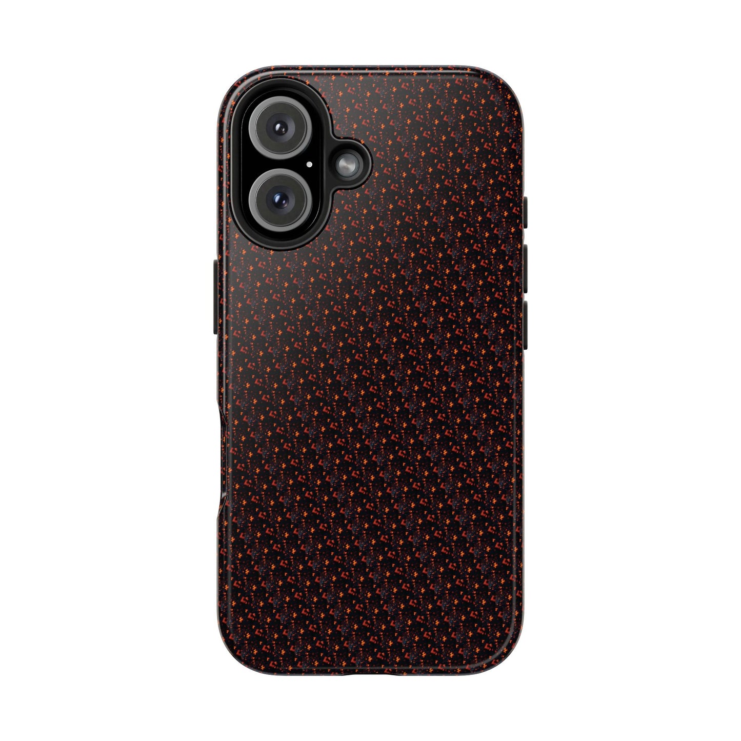 Coque de téléphone renforcée – Housse de protection robuste noire avec éclats rouges