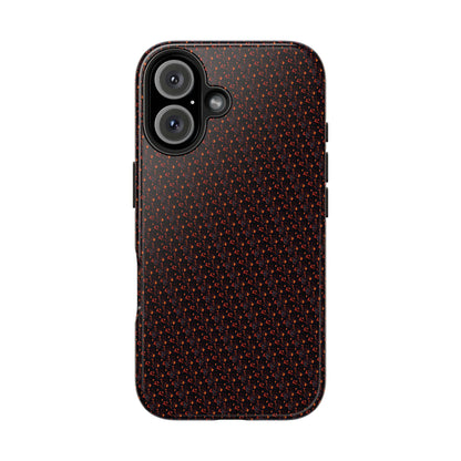 Coque de téléphone renforcée – Housse de protection robuste noire avec éclats rouges