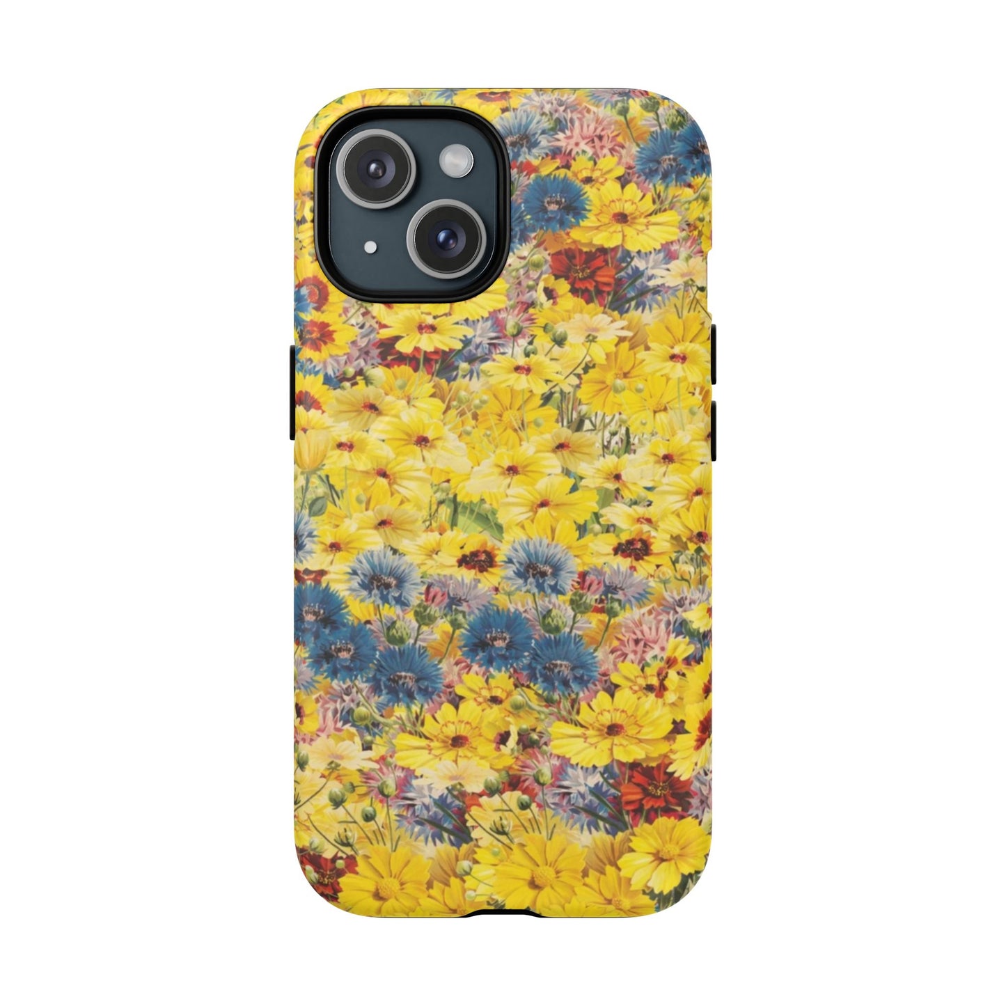 Coque de téléphone magnétique renforcée Floral Yellow Wildflower — Housse magnétique durable à fixation Snap