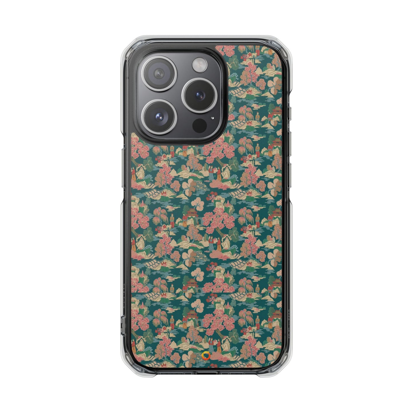 Floral Vintage Clear Magnetic Phone Case – Impact-Resistant iPhone Cover