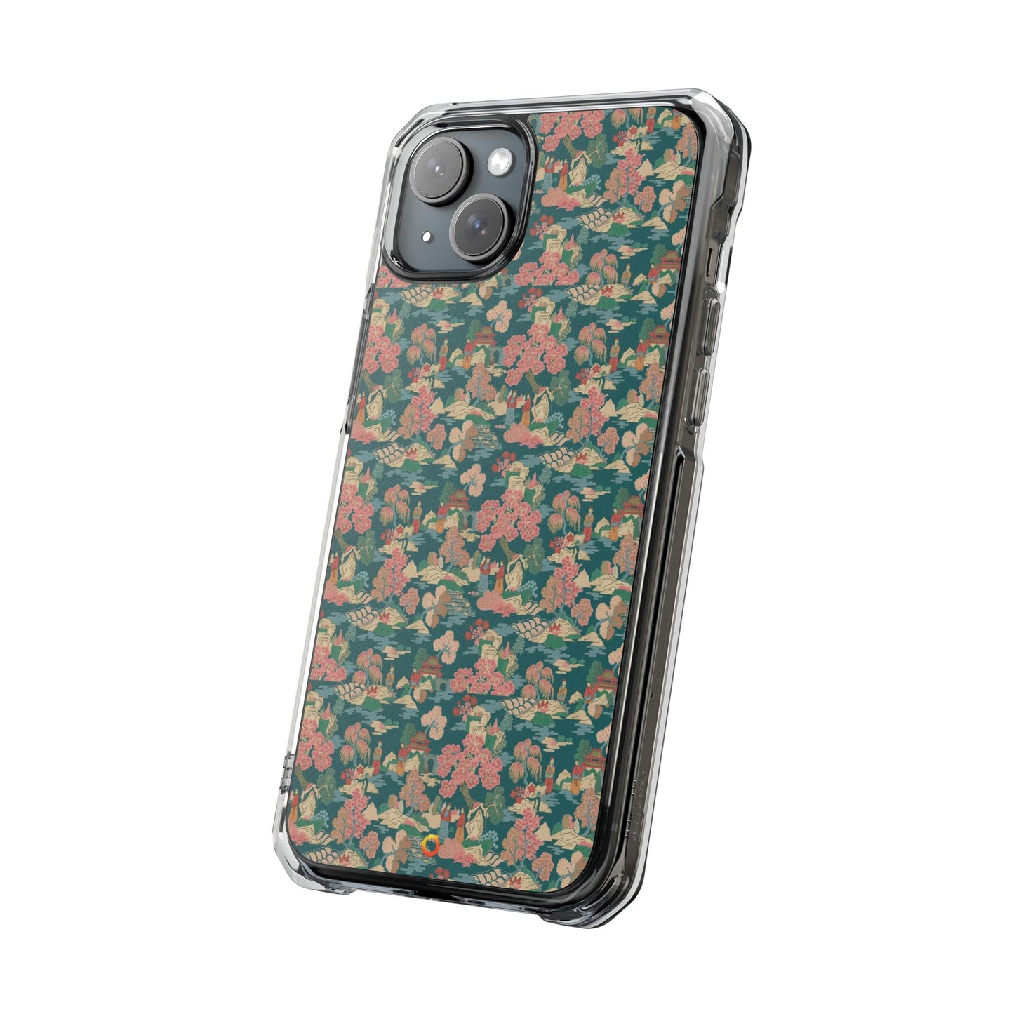 Floral Vintage Clear Magnetic Phone Case – Impact-Resistant iPhone Cover