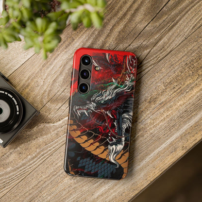 Coque de téléphone renforcée Dragon Rage — Housse protectrice iPhone style tatouage