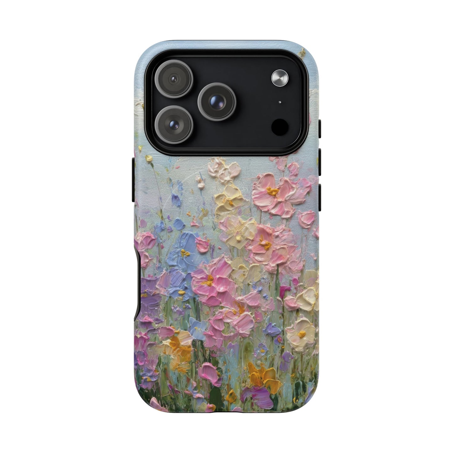 Coque de téléphone Floral Garden — Coque magnétique renforcée à fleurs texturées pastel