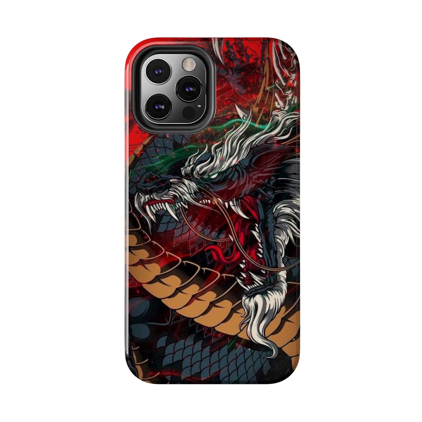 Coque de téléphone renforcée Dragon Rage — Housse protectrice iPhone style tatouage