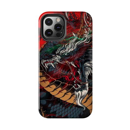Coque de téléphone renforcée Dragon Rage — Housse protectrice iPhone style tatouage