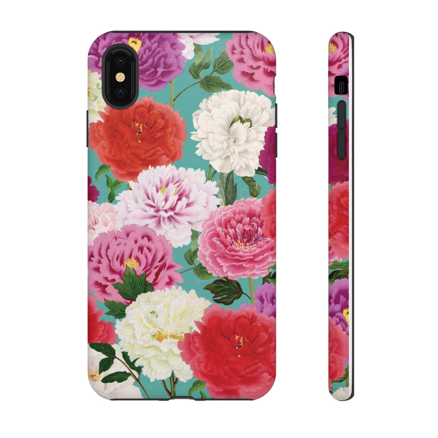 Coque de téléphone renforcée Floral Peony — Housse botanique protectrice pour iPhone