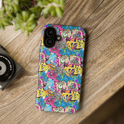 Coque de téléphone magnétique Graffiti Collage — Housse protectrice résistante aux chocs