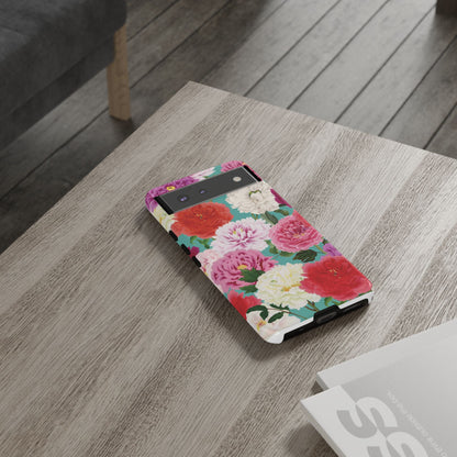 Coque de téléphone renforcée Floral Peony — Housse botanique protectrice pour iPhone