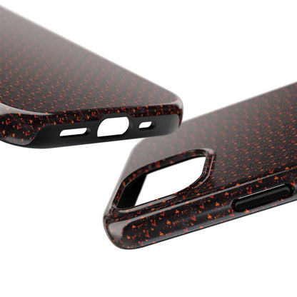 Coque de téléphone renforcée – Housse de protection robuste noire avec éclats rouges