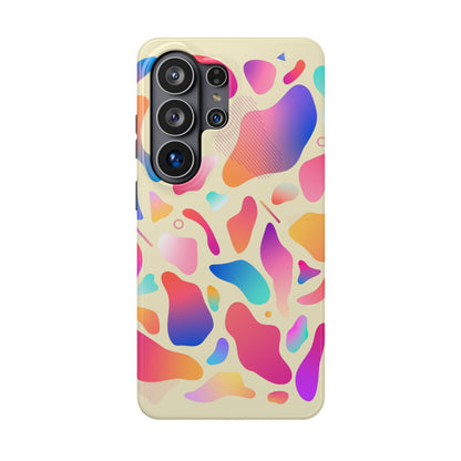 Coque de téléphone antichoc MagSafe — Motif abstrait coloré