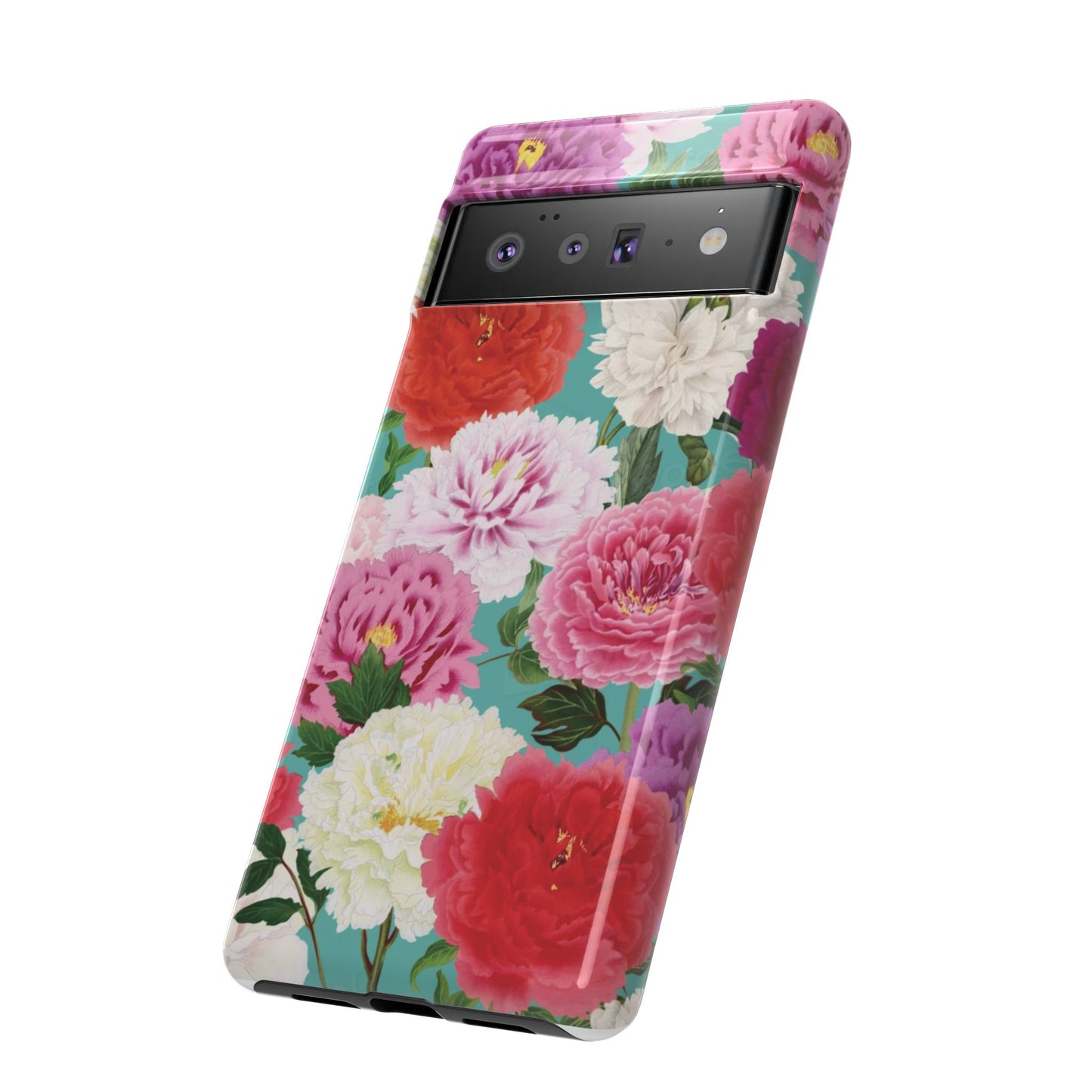 Coque de téléphone renforcée Floral Peony — Housse botanique protectrice pour iPhone