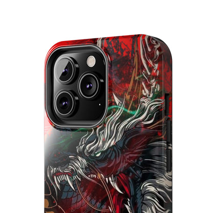 Coque de téléphone renforcée Dragon Rage — Housse protectrice iPhone style tatouage