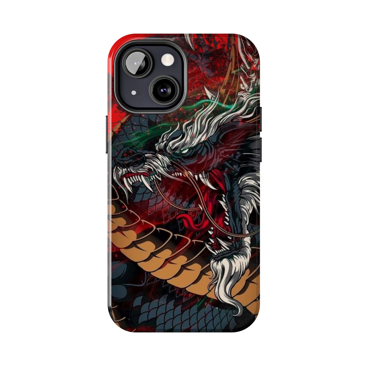 Coque de téléphone renforcée Dragon Rage — Housse protectrice iPhone style tatouage