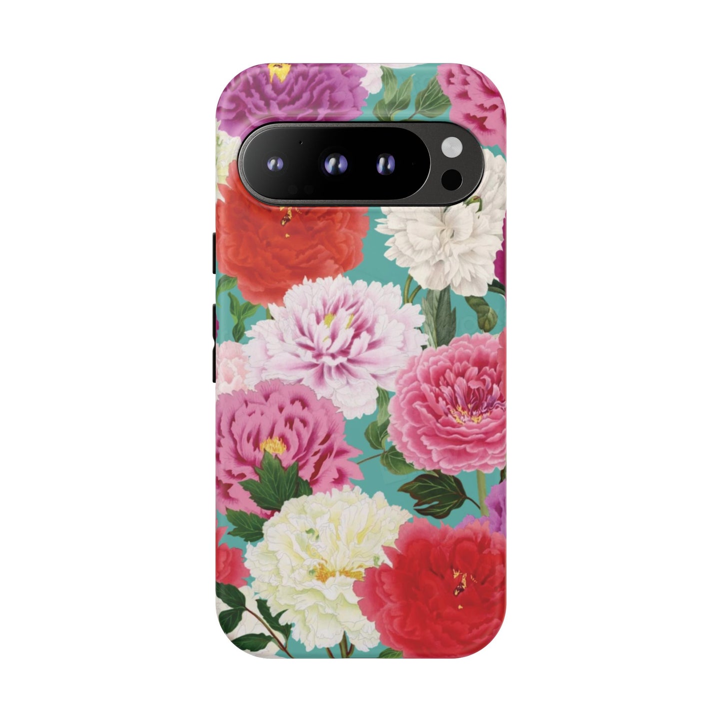 Coque de téléphone renforcée Floral Peony — Housse botanique protectrice pour iPhone
