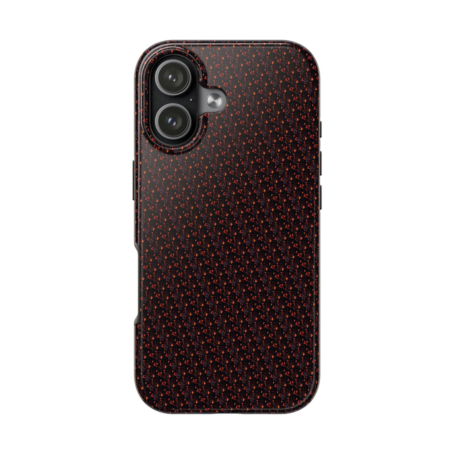 Coque de téléphone renforcée – Housse de protection robuste noire avec éclats rouges