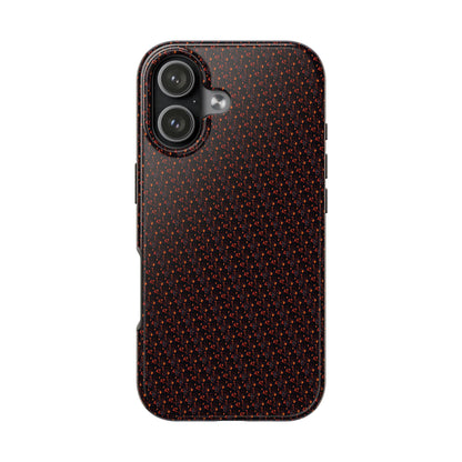Coque de téléphone renforcée – Housse de protection robuste noire avec éclats rouges