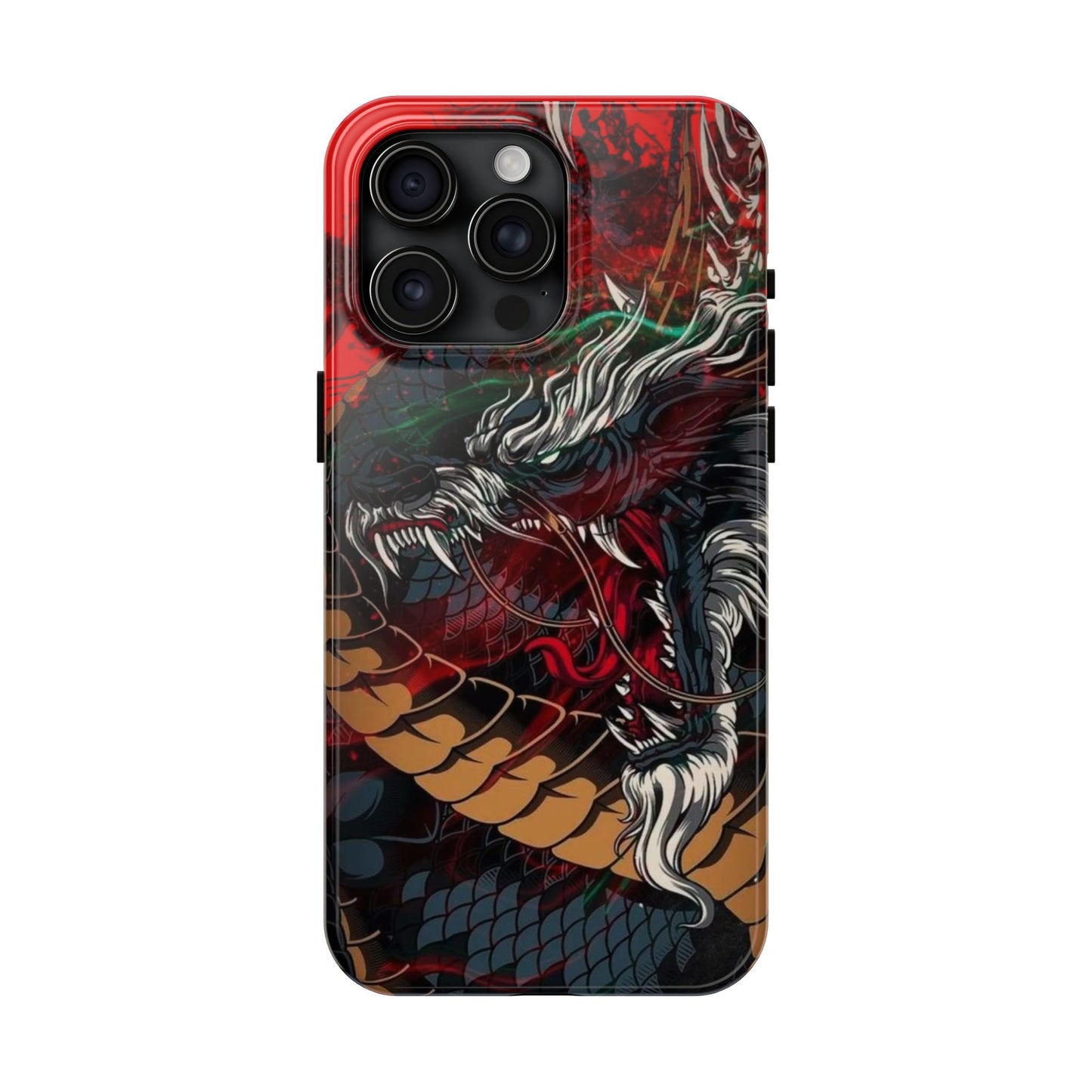 Coque de téléphone renforcée Dragon Rage — Housse protectrice iPhone style tatouage