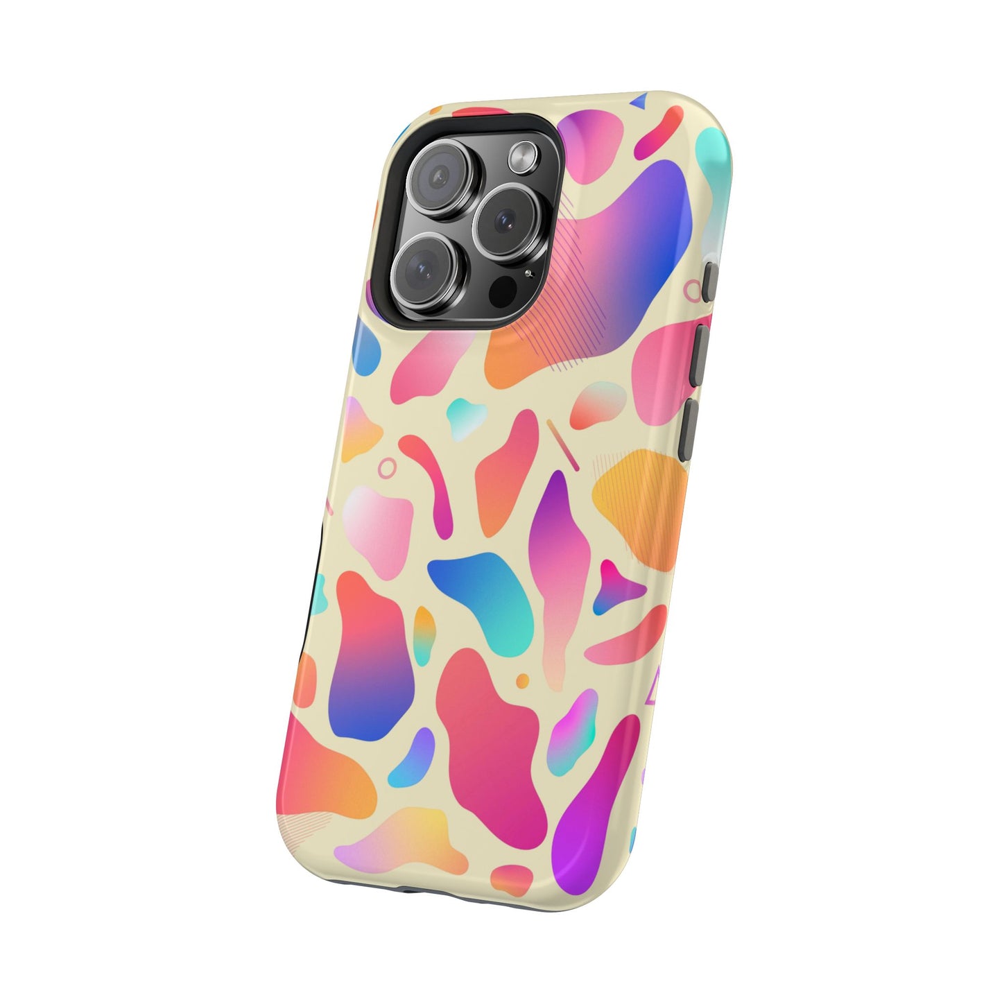 Coque de téléphone antichoc MagSafe — Motif abstrait coloré