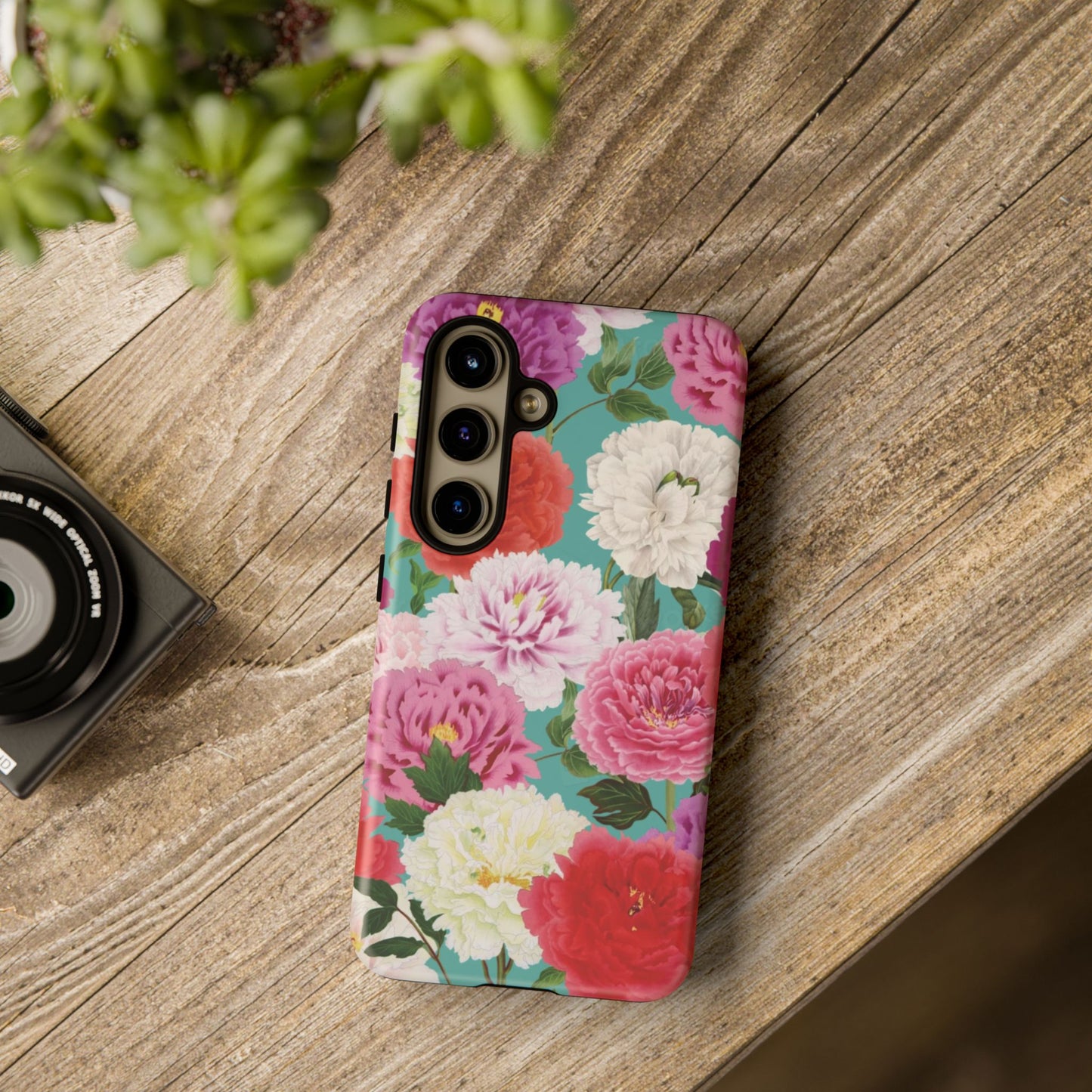 Coque de téléphone renforcée Floral Peony — Housse botanique protectrice pour iPhone
