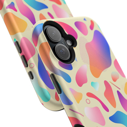 Coque de téléphone antichoc MagSafe — Motif abstrait coloré