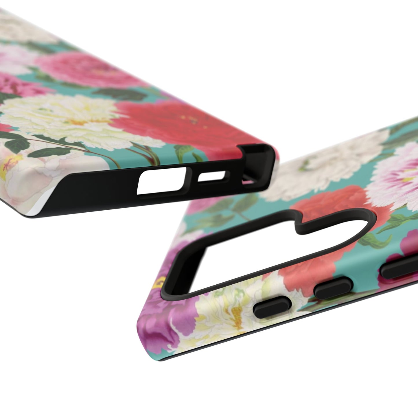 Coque de téléphone renforcée Floral Peony — Housse botanique protectrice pour iPhone