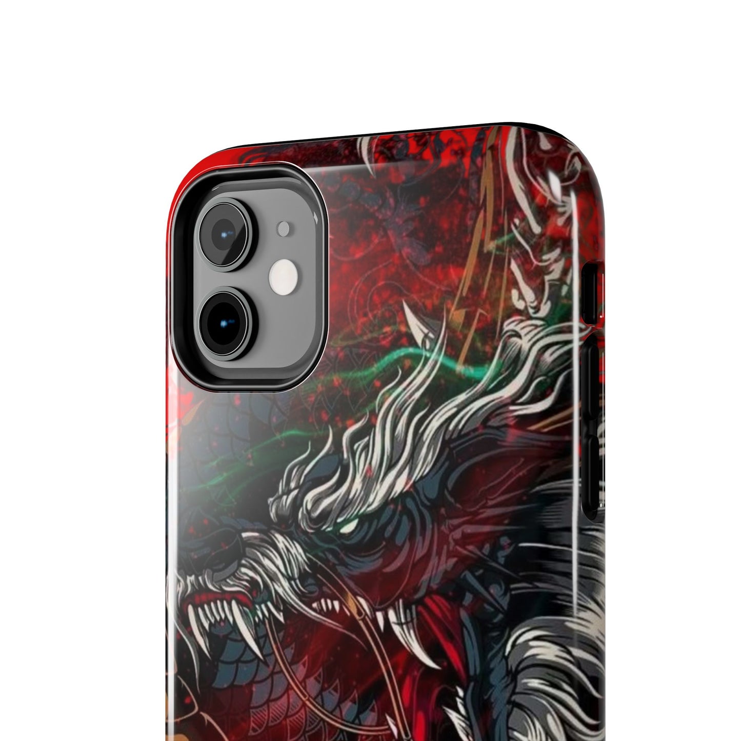 Coque de téléphone renforcée Dragon Rage — Housse protectrice iPhone style tatouage