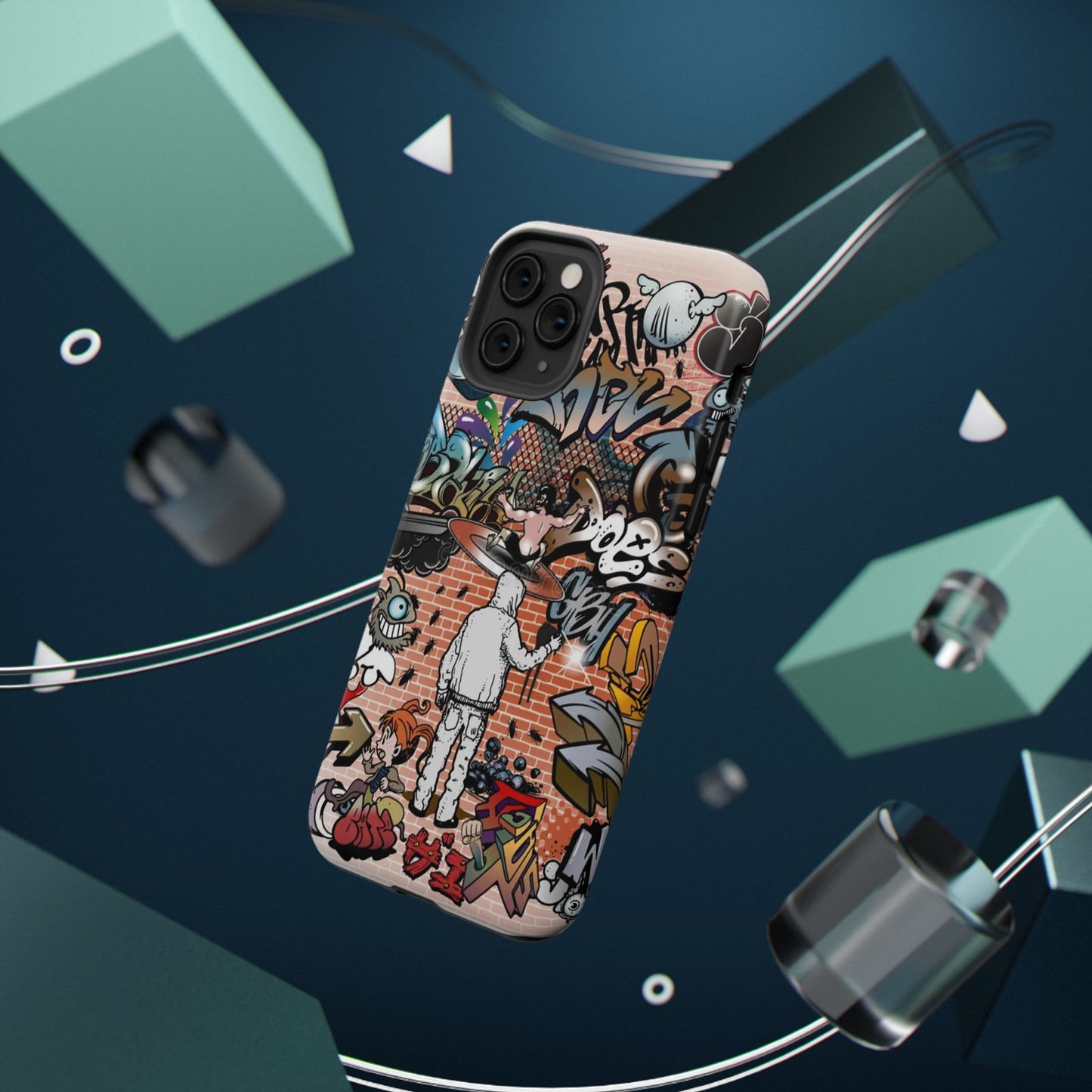 Coque de téléphone Graffiti Street Art — Coque résistante aux chocs style camouflage skateboard urbain