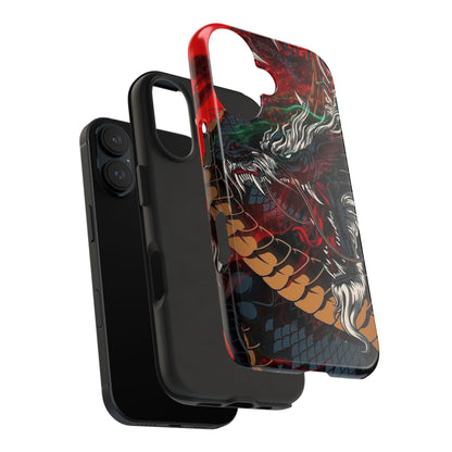 Coque de téléphone renforcée Dragon Rage — Housse protectrice iPhone style tatouage