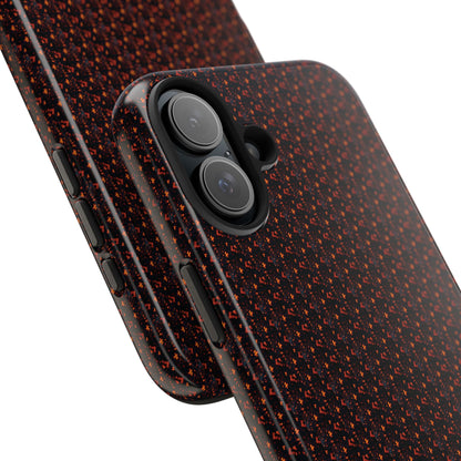 Coque de téléphone renforcée – Housse de protection robuste noire avec éclats rouges
