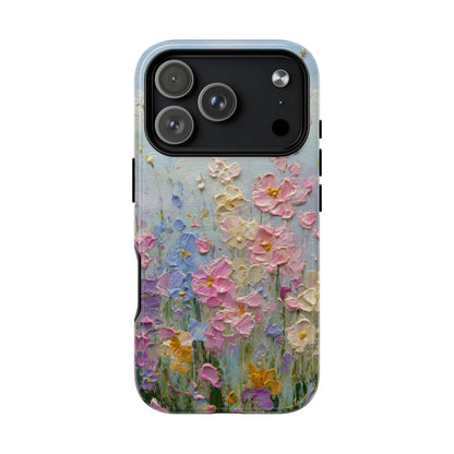 Coque de téléphone Floral Garden — Coque magnétique renforcée à fleurs texturées pastel