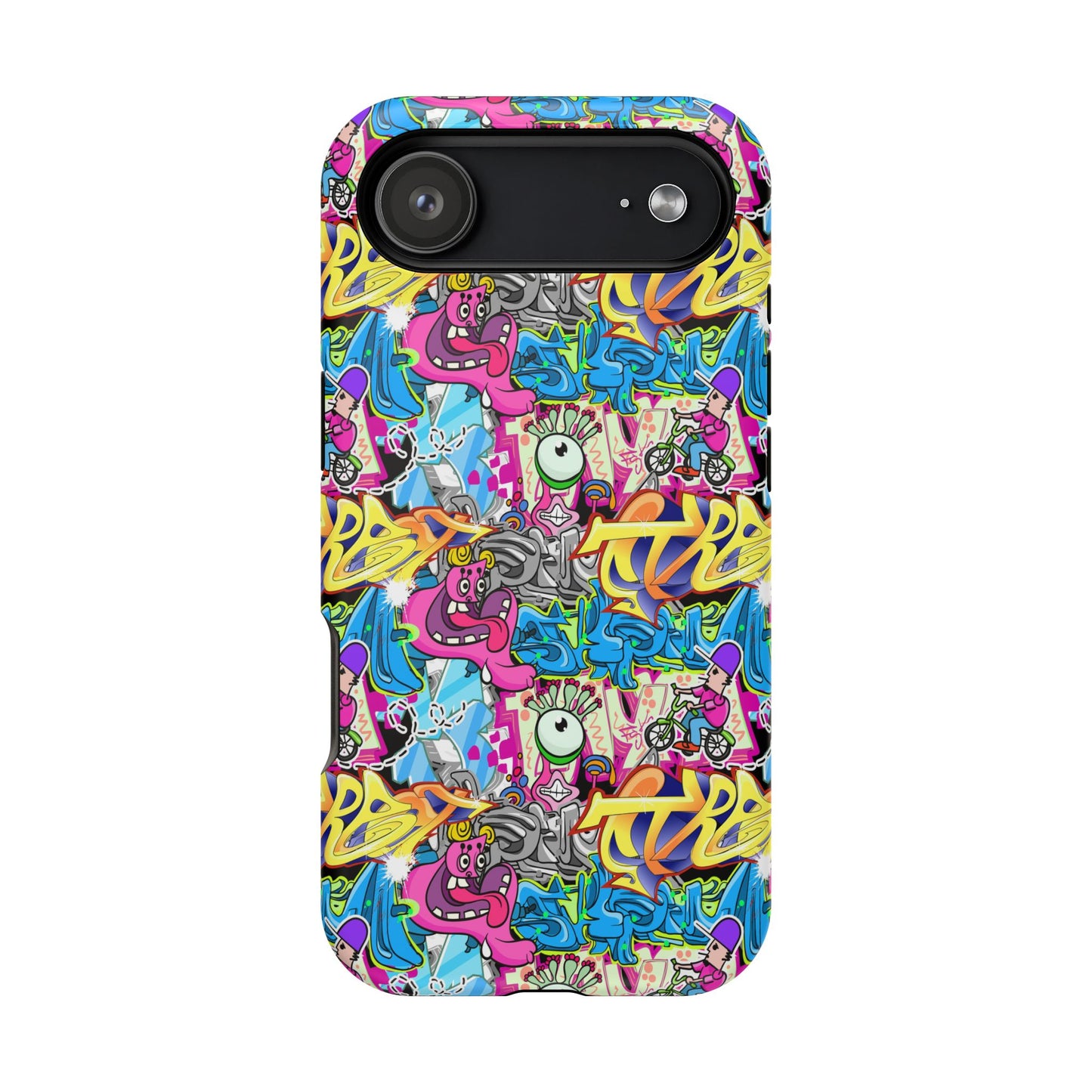 Coque de téléphone magnétique Graffiti Collage — Housse protectrice résistante aux chocs