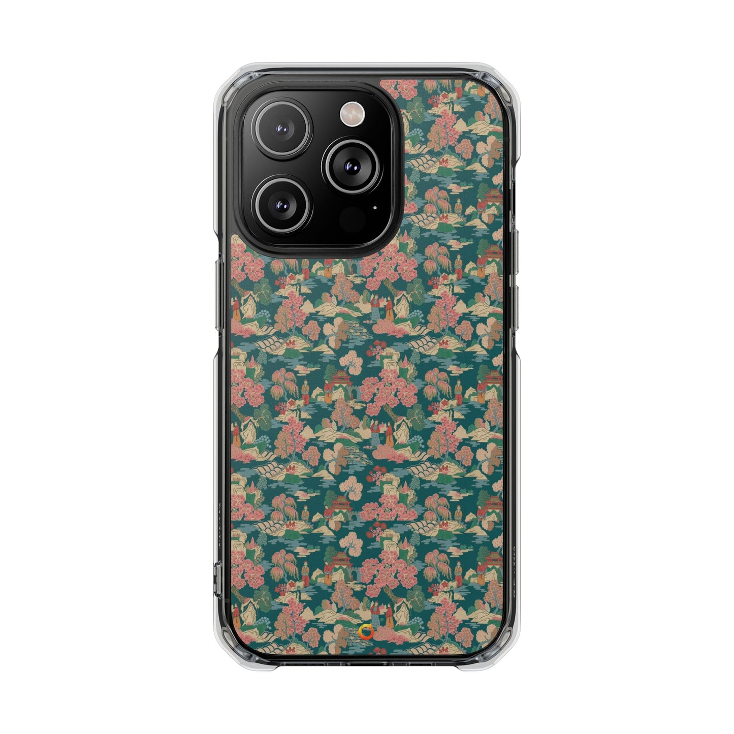 Floral Vintage Clear Magnetic Phone Case – Impact-Resistant iPhone Cover