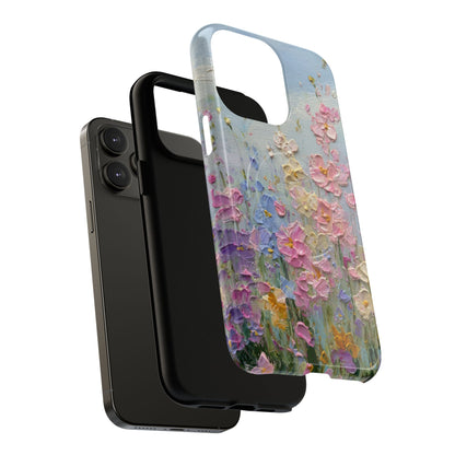 Coque de téléphone Floral Garden — Coque magnétique renforcée à fleurs texturées pastel