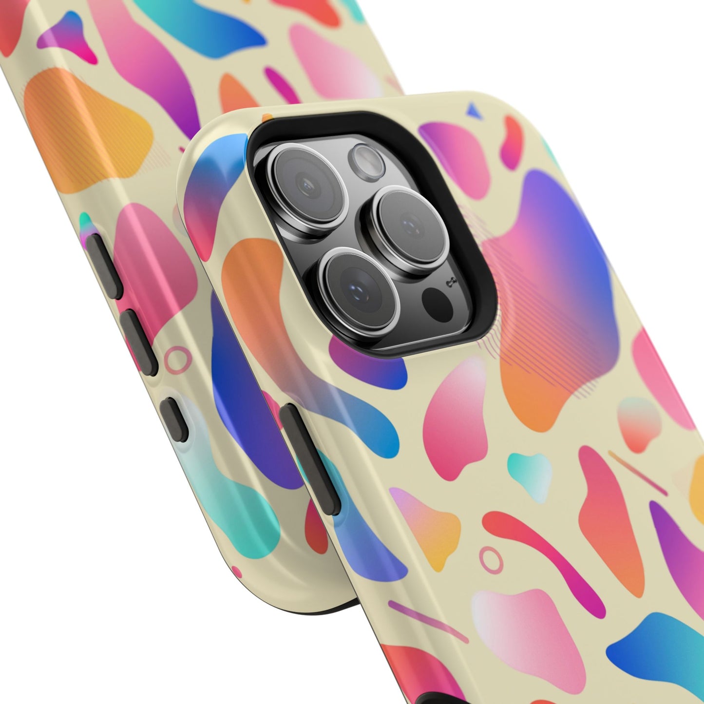 Coque de téléphone antichoc MagSafe — Motif abstrait coloré