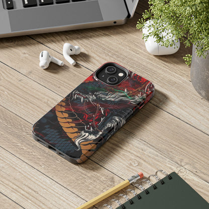 Coque de téléphone renforcée Dragon Rage — Housse protectrice iPhone style tatouage