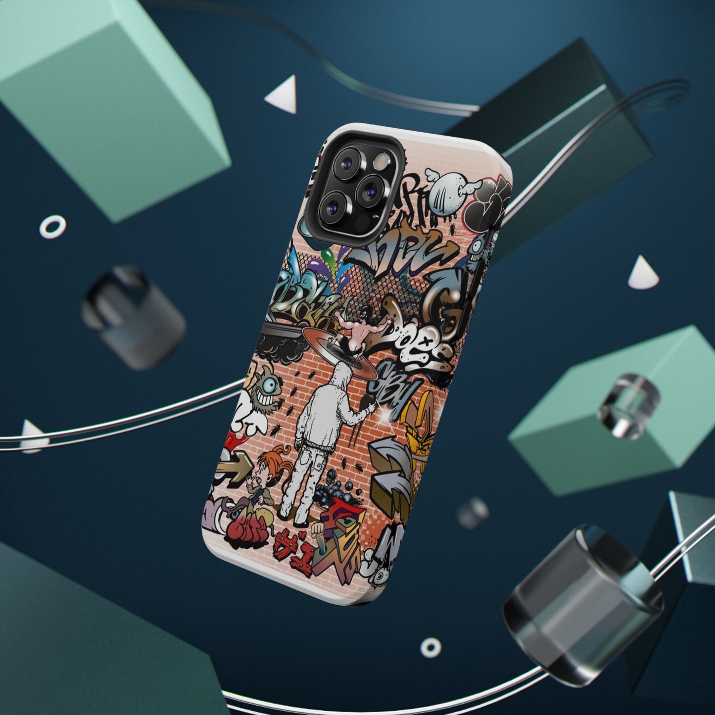 Coque de téléphone Graffiti Street Art — Coque résistante aux chocs style camouflage skateboard urbain