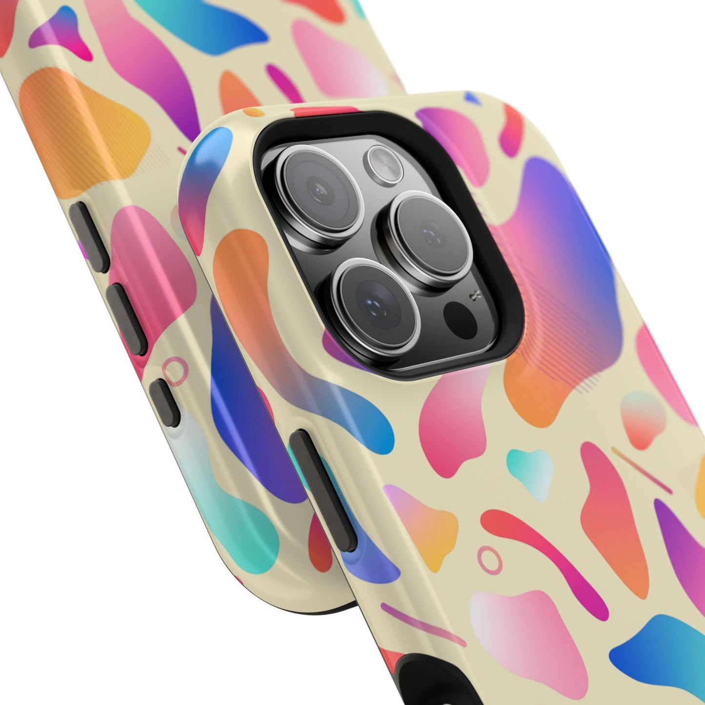 Coque de téléphone antichoc MagSafe — Motif abstrait coloré