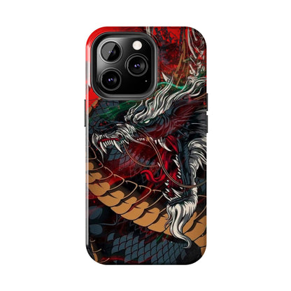 Coque de téléphone renforcée Dragon Rage — Housse protectrice iPhone style tatouage