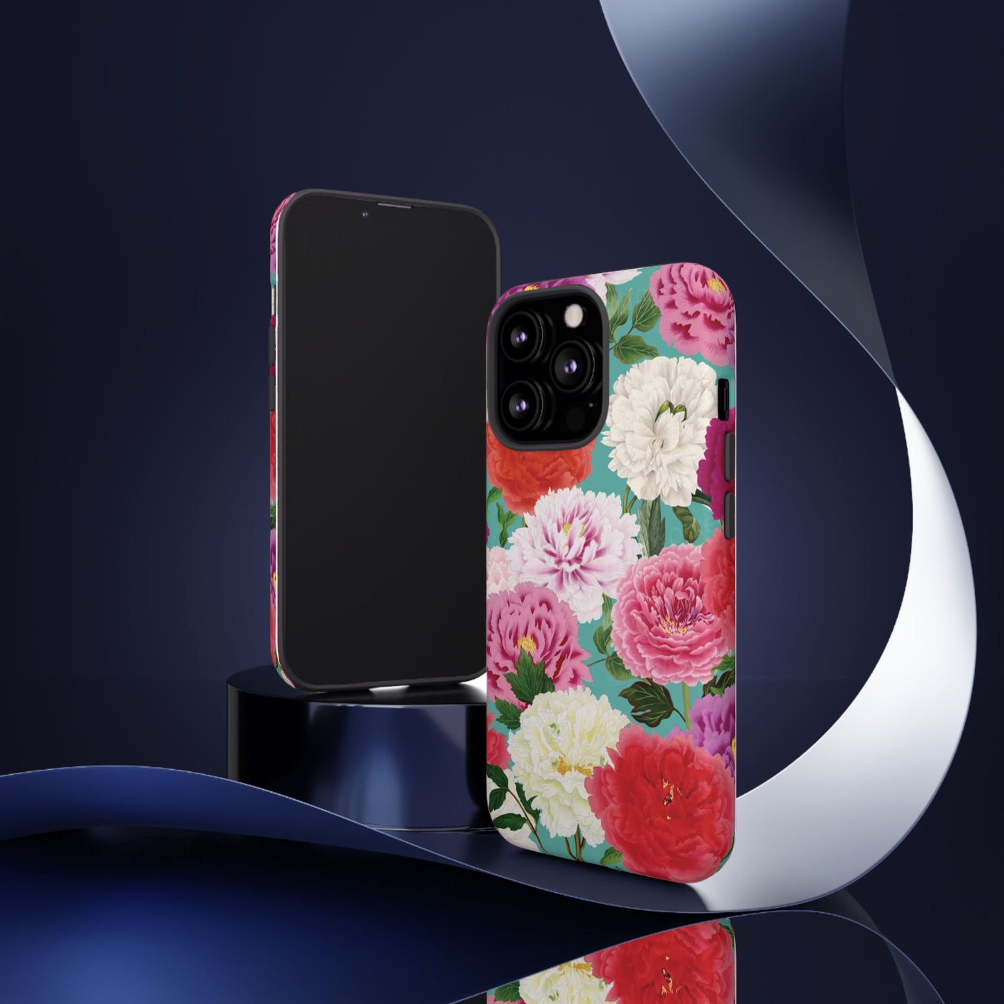 Coque de téléphone renforcée Floral Peony — Housse botanique protectrice pour iPhone