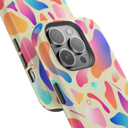 Coque de téléphone antichoc MagSafe — Motif abstrait coloré