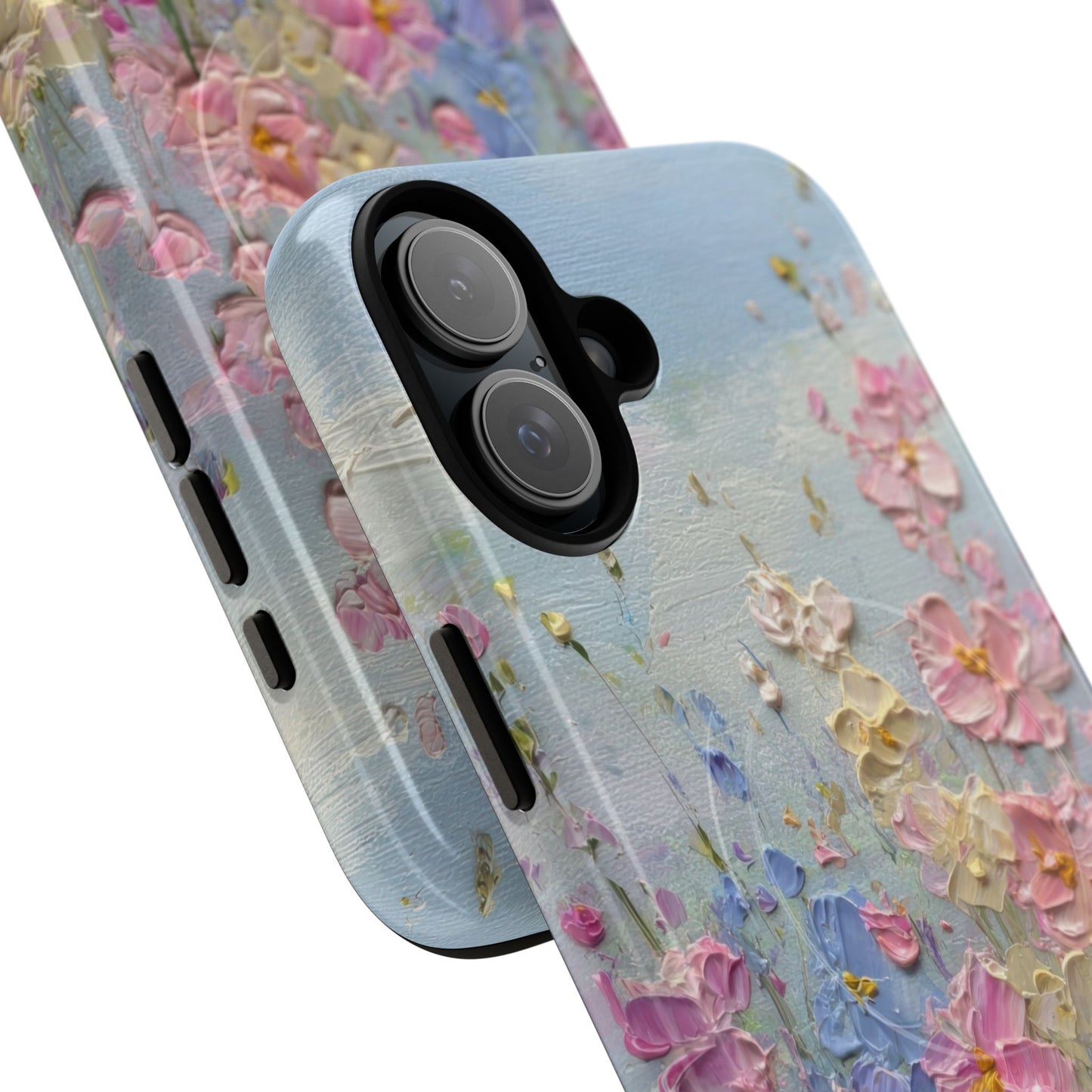 Coque de téléphone Floral Garden — Coque magnétique renforcée à fleurs texturées pastel
