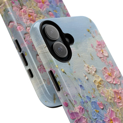 Coque de téléphone Floral Garden — Coque magnétique renforcée à fleurs texturées pastel