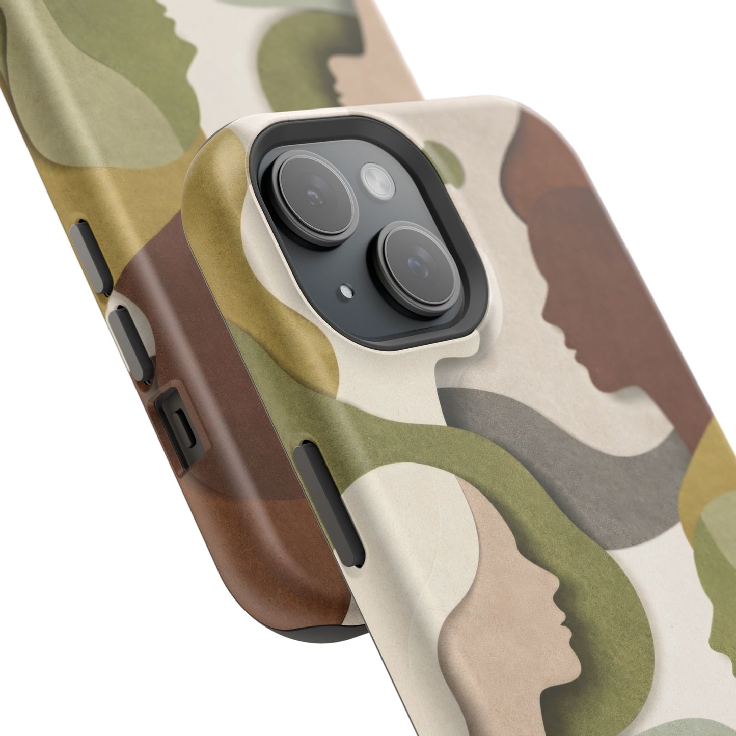 Coque de téléphone — Silhouettes multiculturelles abstraites magnétique et résistante aux chocs