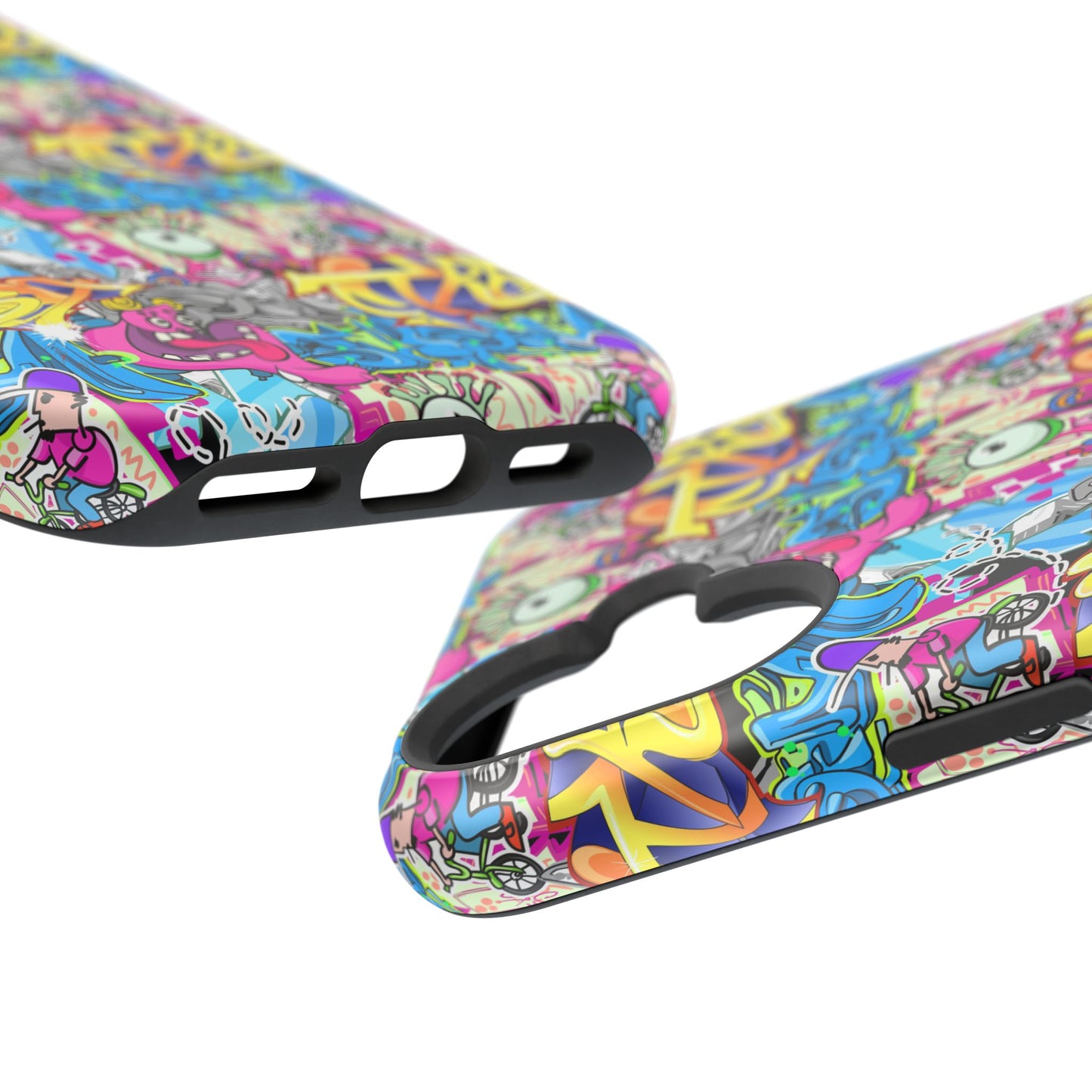 Coque de téléphone magnétique Graffiti Collage — Housse protectrice résistante aux chocs