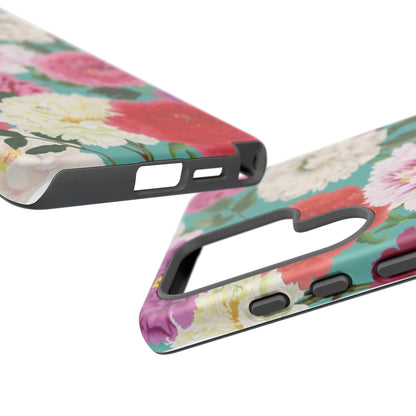 Coque de téléphone renforcée Floral Peony — Housse botanique protectrice pour iPhone