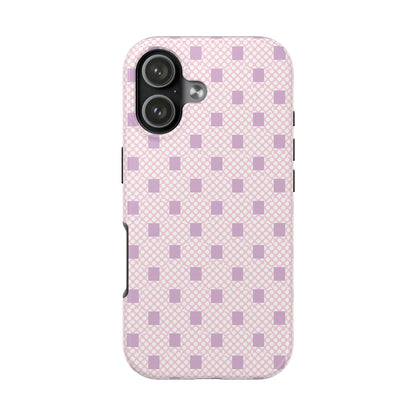 Coque de téléphone renforcée Pastel Lavender Check