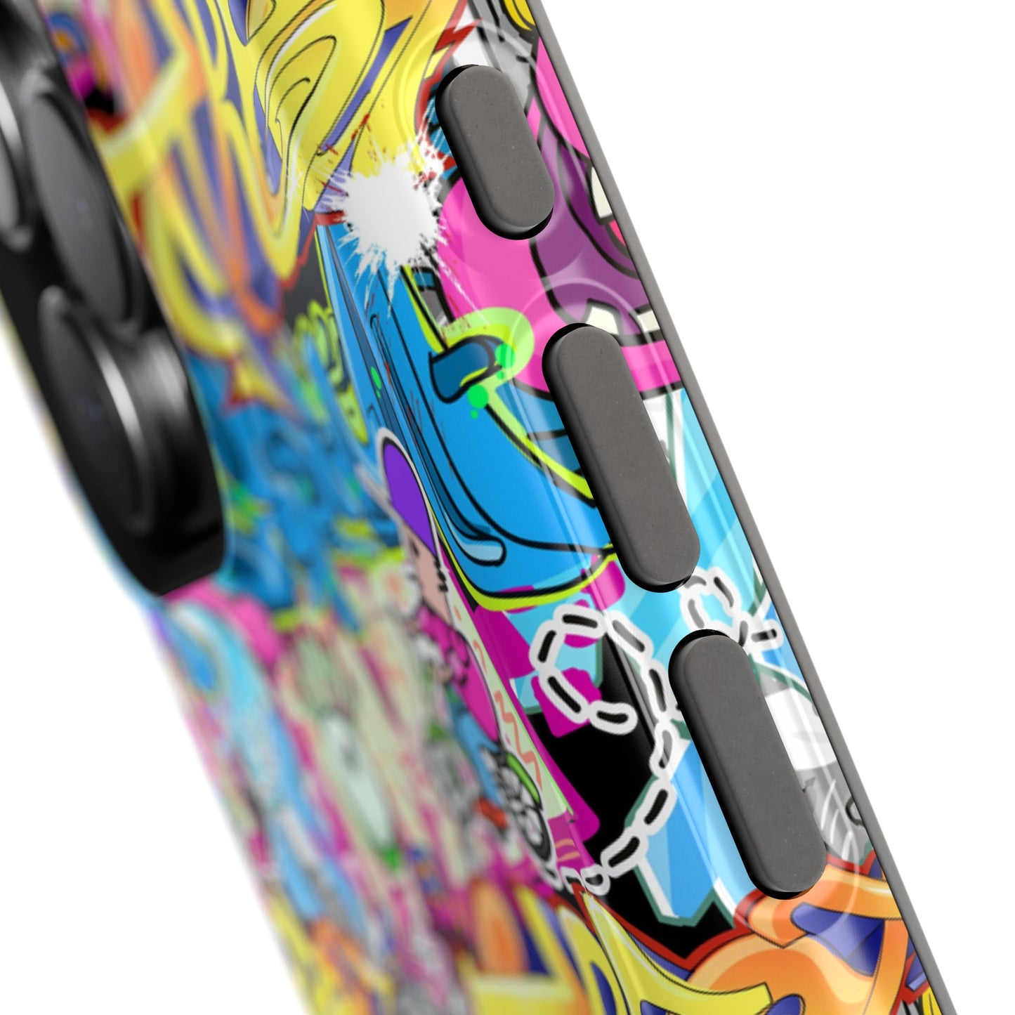 Coque de téléphone magnétique Graffiti Collage — Housse protectrice résistante aux chocs