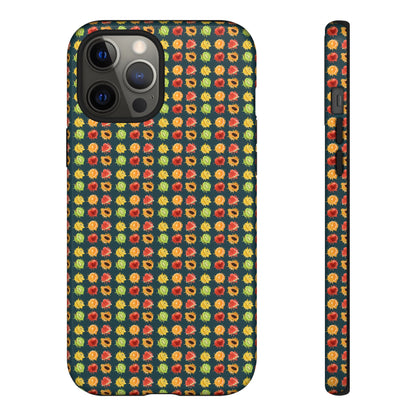 Floral Dot Tough Phone Case — Retro Pattern Protective Phone Cover