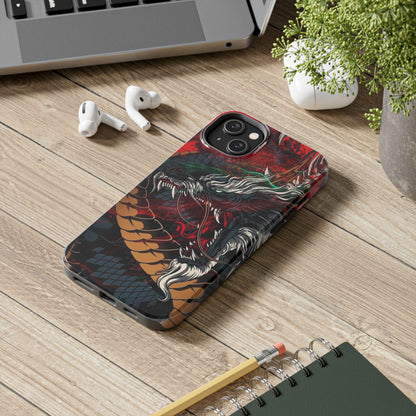 Coque de téléphone renforcée Dragon Rage — Housse protectrice iPhone style tatouage